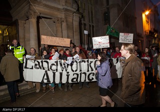 Landworkers' Alliance picket Oxford Farming Conference